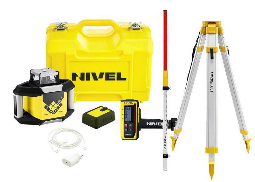 Niwelator Laser obrotowy NL300R DIGITAL STATYW + ŁATA LS24 oryginalny