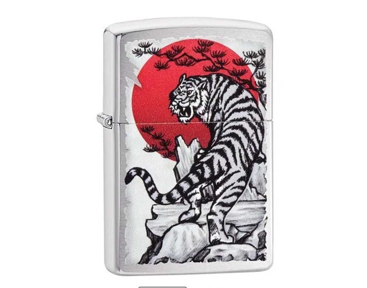 Зажигалка Zippo запальничка принт ОРИГИНАЛ США рисунок Япония Тигр
