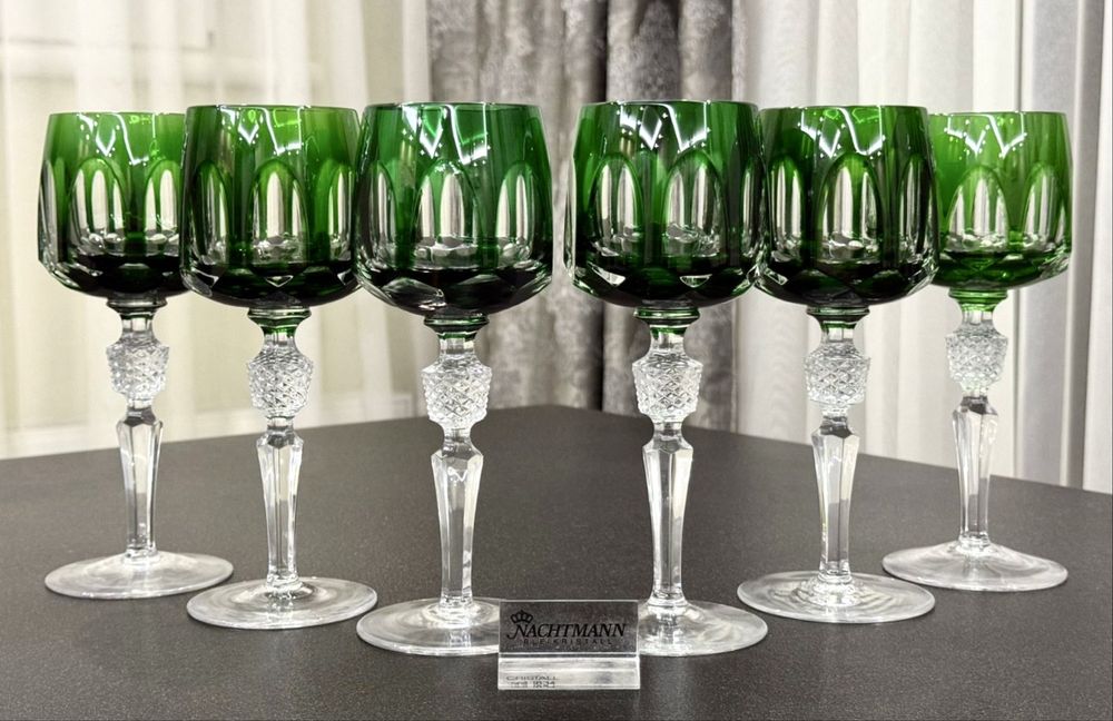Хрустальные фужеры для вина Nachtmann серия Antika GDR Германия