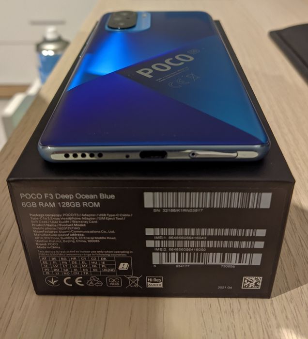 Xiaomi POCO F3 6/128GB Niebieski Ocean Blue GW 08.2023 Zadbany Komplet