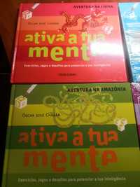 Coleção Livros  ativa a tua mente - 5 volumes- Círculo dos Leitores