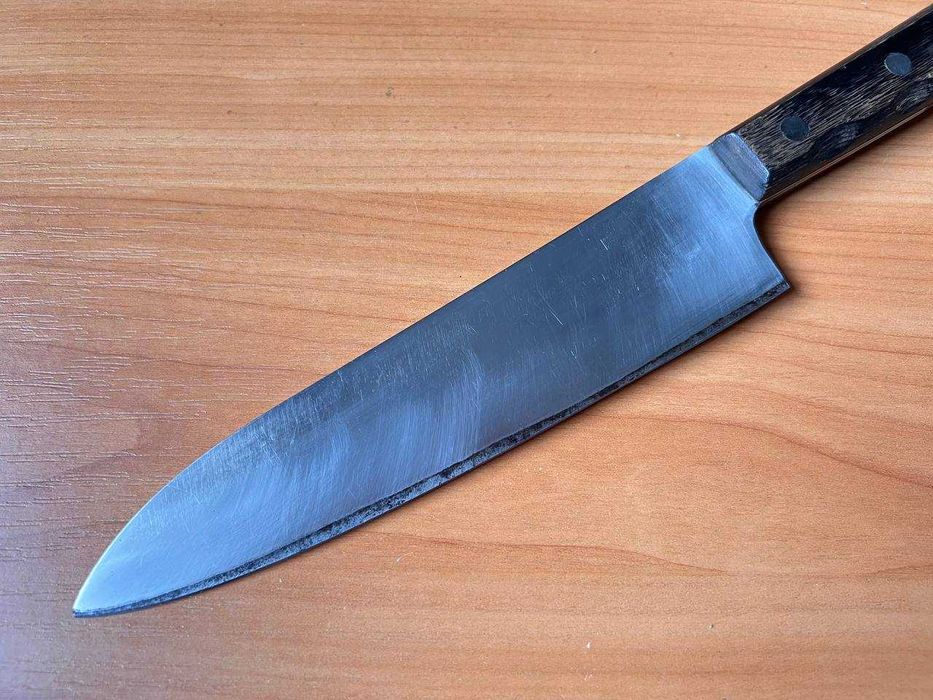 Винтажный кухонный японский нож Сантоку хонварикоми