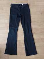Czarne spodnie flare dzwony H&M 158 XS