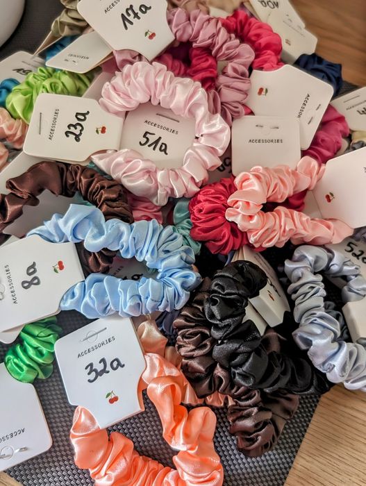 Nowa satynowa gumka do włosów scrunchie akcesoria do włosów włosy