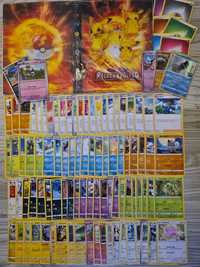 Mix 100szt oryginalne pojedyncze karty Pokemon TCG + Album Pikachu