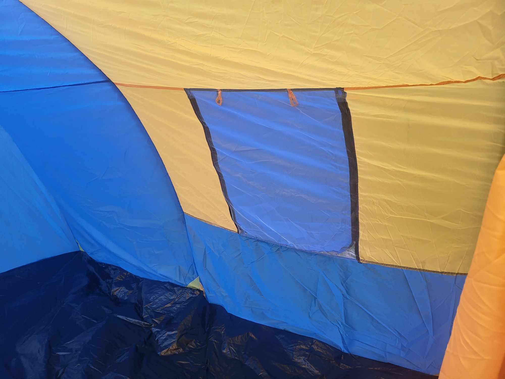 Namiot na 4-6 osób  niebiesko żółty  nowy