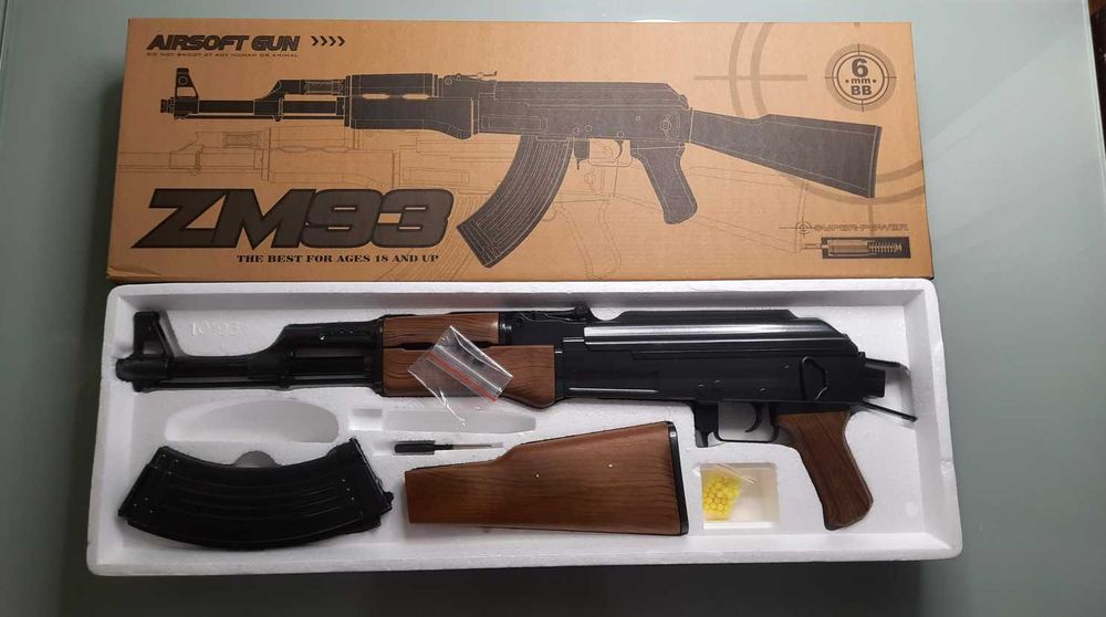Автомат ак47 детский zm93 игрушечный для детей металический на пульках