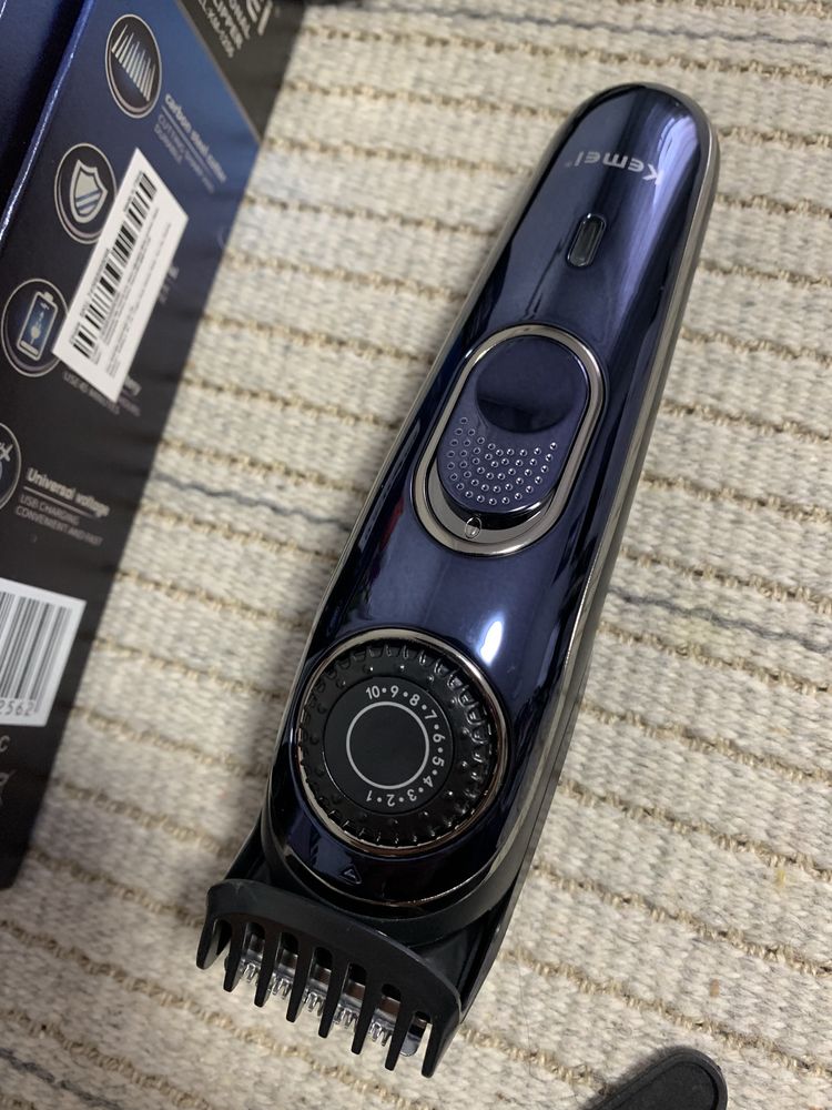 Регулируемый аккумуляторный USB Триммер для волос бороды kemei