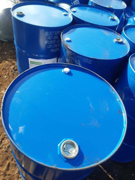 Beczki metalowe bańki 200l mauzery różne