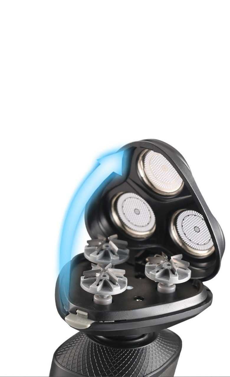 Бритва чоловіча аккумуляторна lingke lk-8806 3 в 1 роторна.