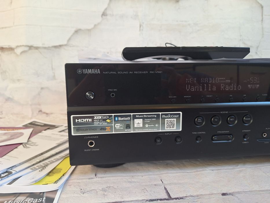 Yamaha  MusicCast Wi-fi BT Atmos RX-V581 Spotify 7.1 Net radio