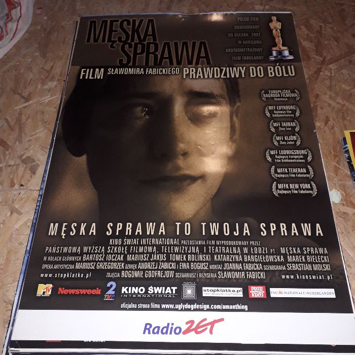 Plakat Filmowy Męska sprawa kinowy plakat, UNIKAT