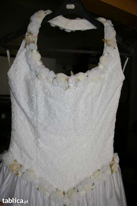Suknia ślubna biała AGNES - bez trenu