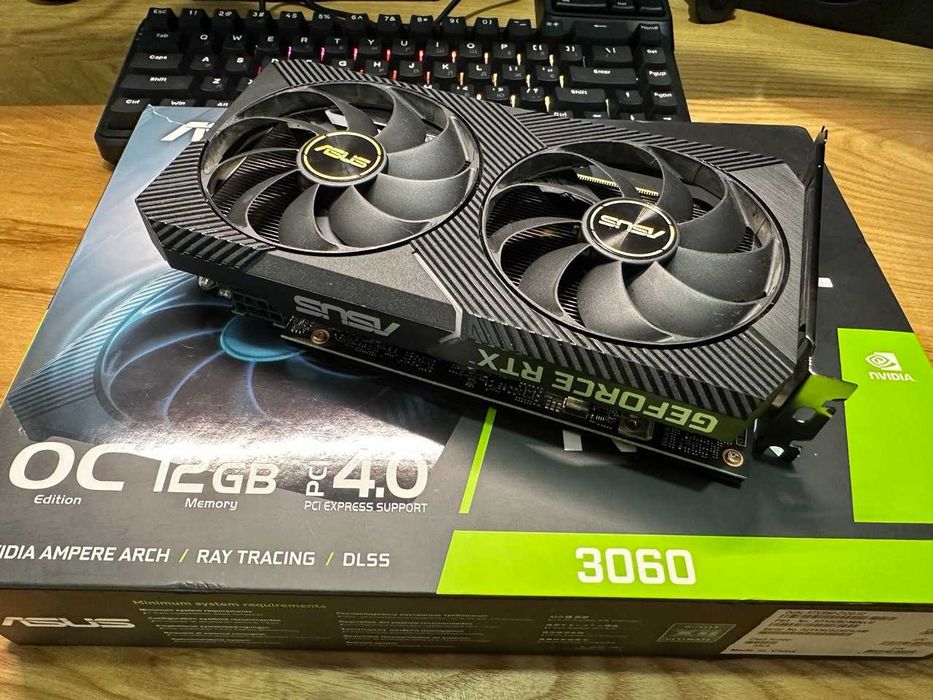 Відеокарта ASUS RTX 3060 12gb  DUAL-RTX3060-O12G-V2 гарантія
