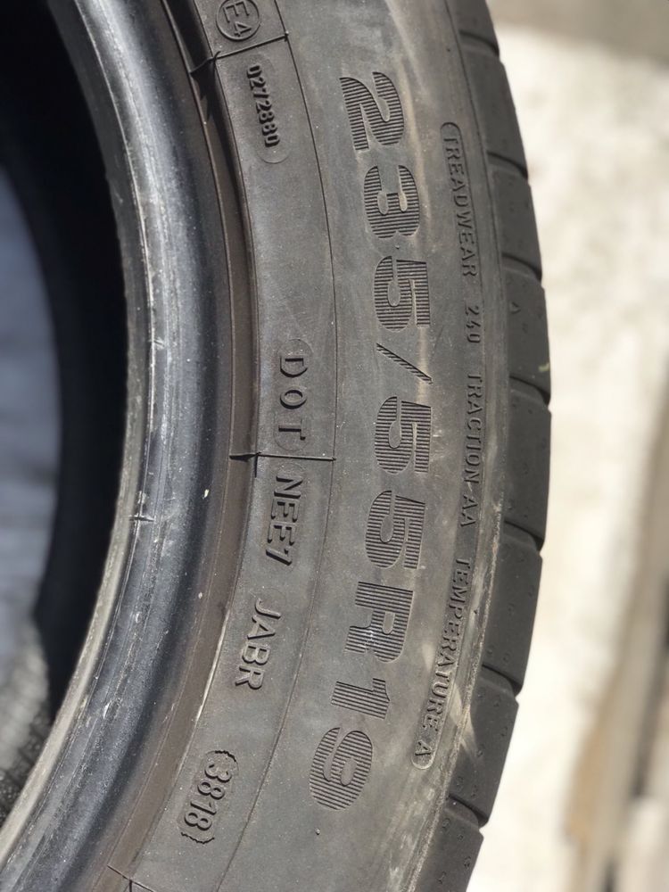 Шины Dunlop SportMaxx 235/55r19 Пара Лето Б/у Склад Оригинал