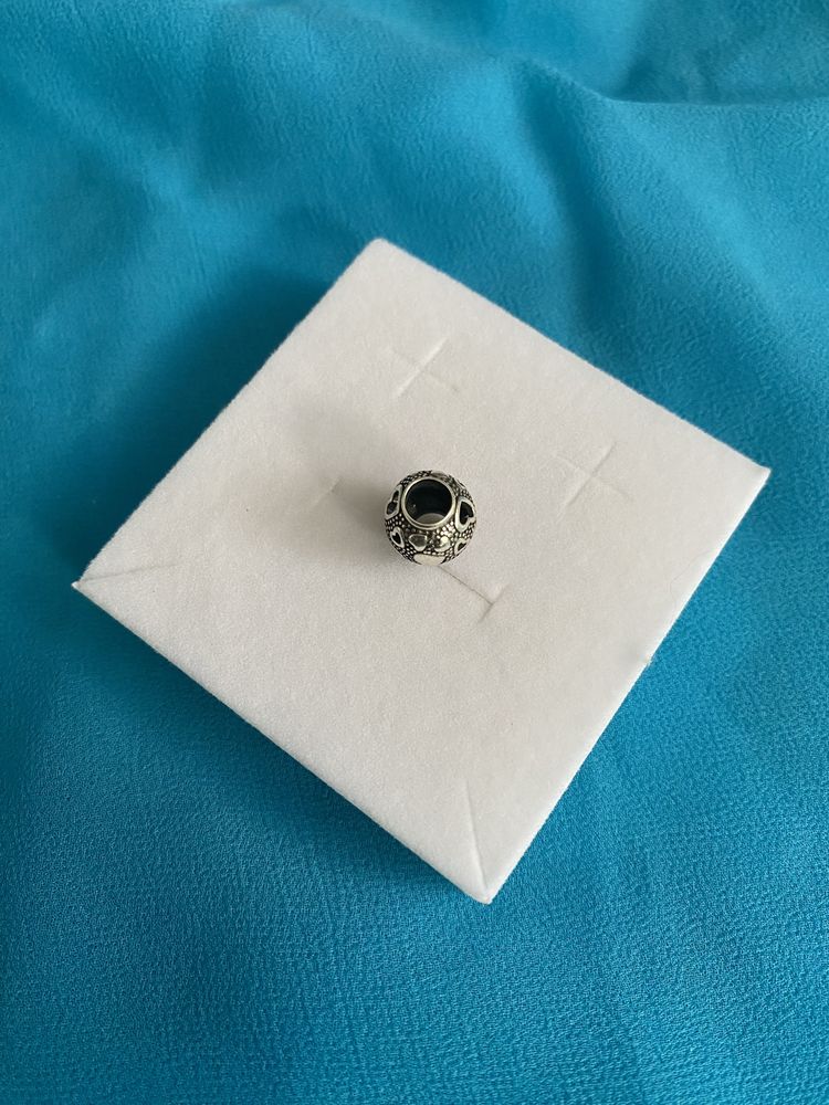 nowa oksydowana zawieszka charms beads retro kulka miłości srebro 925