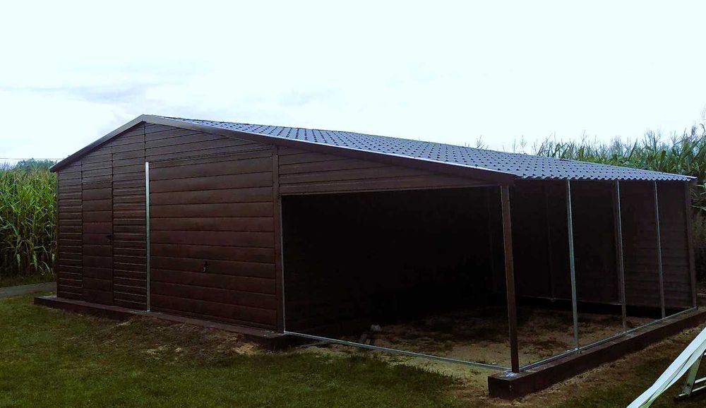 Ocynkowany Blaszak -Garaż Blaszany Dwuspadowy Ocynk –Tanio – Maj-Blach