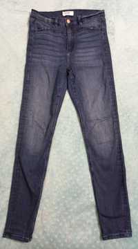 granatowe jeansy skinny 38