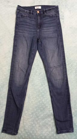 granatowe jeansy skinny 38