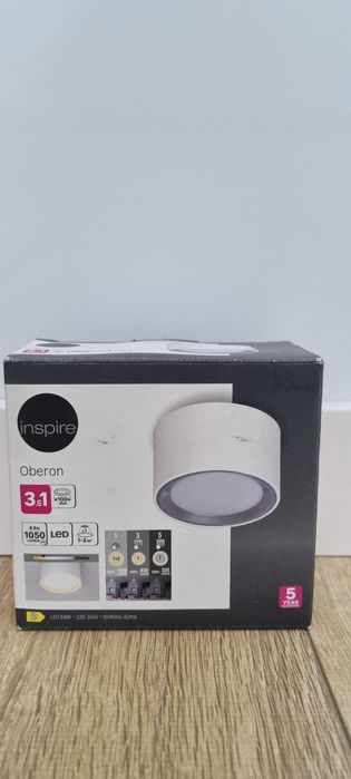 Oprawa natynkowa Oberon IP20 śr. 10 cm biała LED Inspire