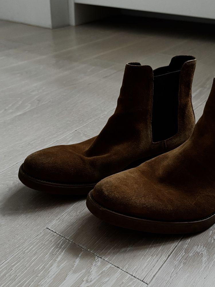 Buty męskie Kazar półbuty botki sztyblety jesień zima zamsz