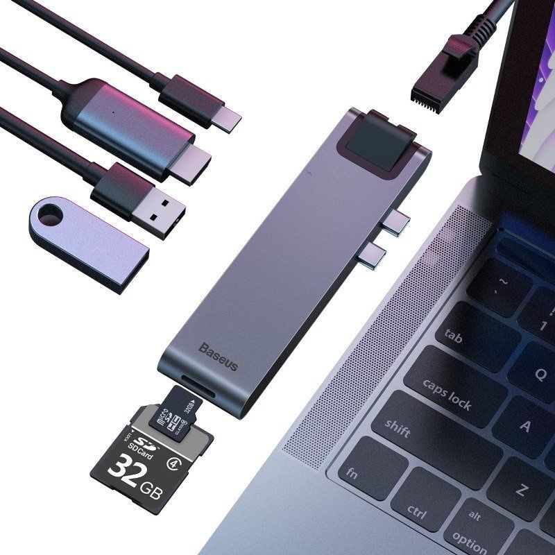 Baseus 7w1 do macbook / adapter / stacja dokująca usb C