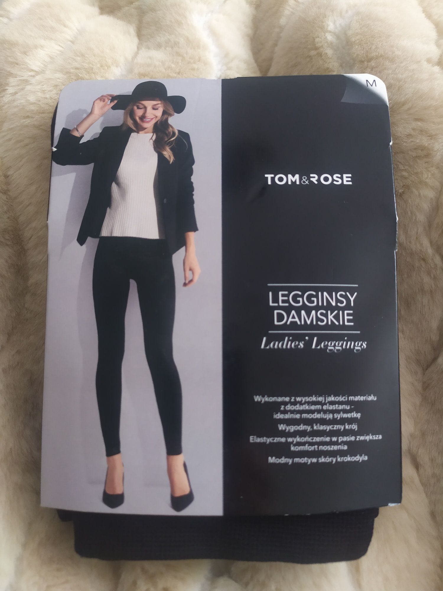 Czarne damskie legginsy Tom&Rose roz.M