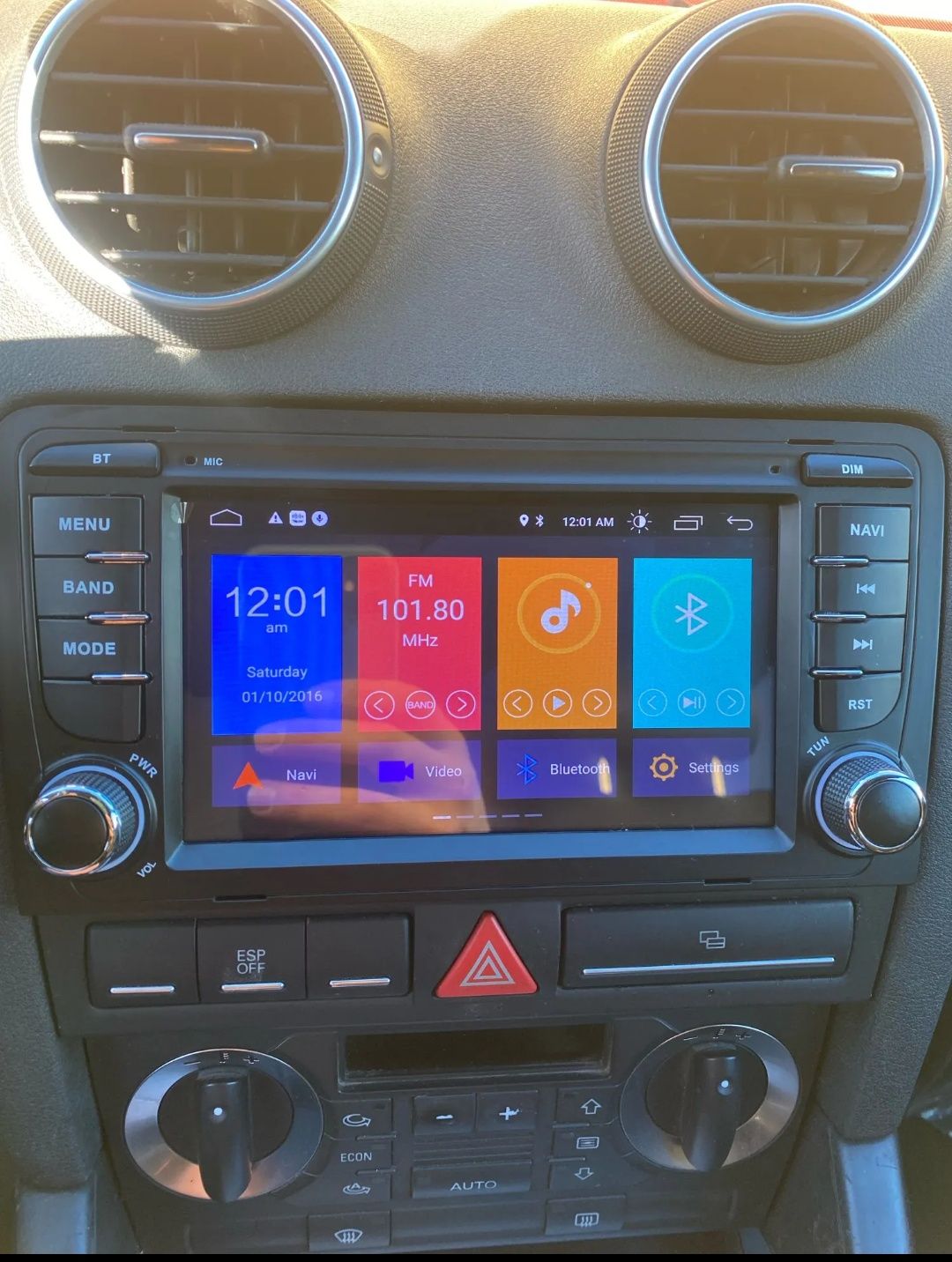 Rádio Android 12 com GPS Audi A3 8P (Artigo Novo)