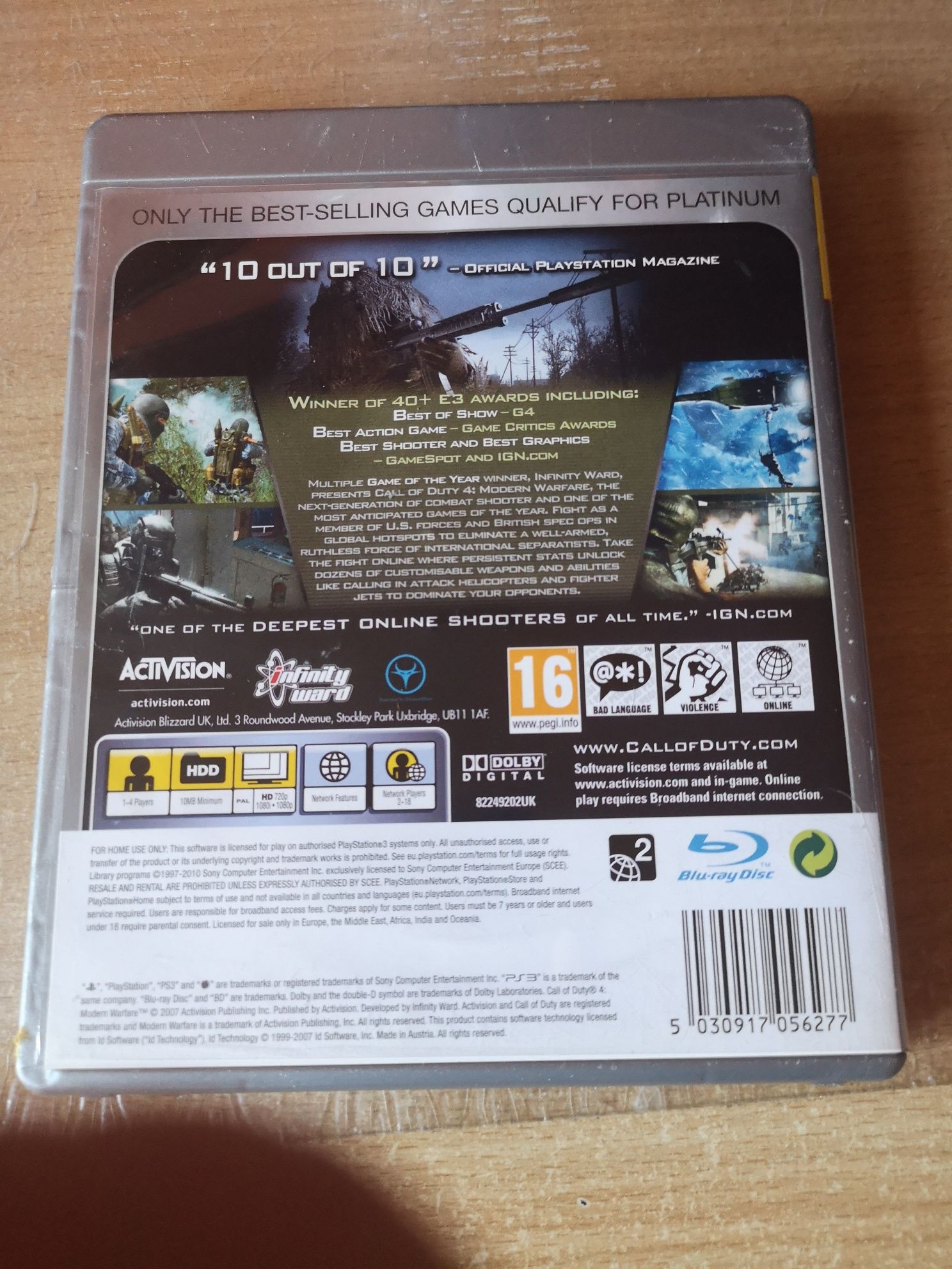 Call of duty 4 Modern Warfare Ps3 playstation 3