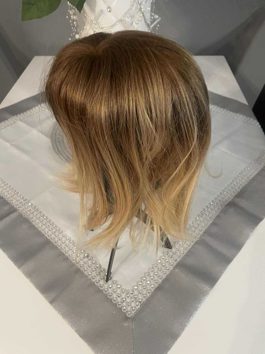Topper/dopinka/nakładka/tupecik 100% z włosów naturalnych - blond