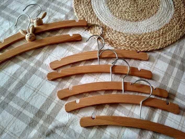 Wieszaki drewniane do ubrań - dla dzieci 7 szt.