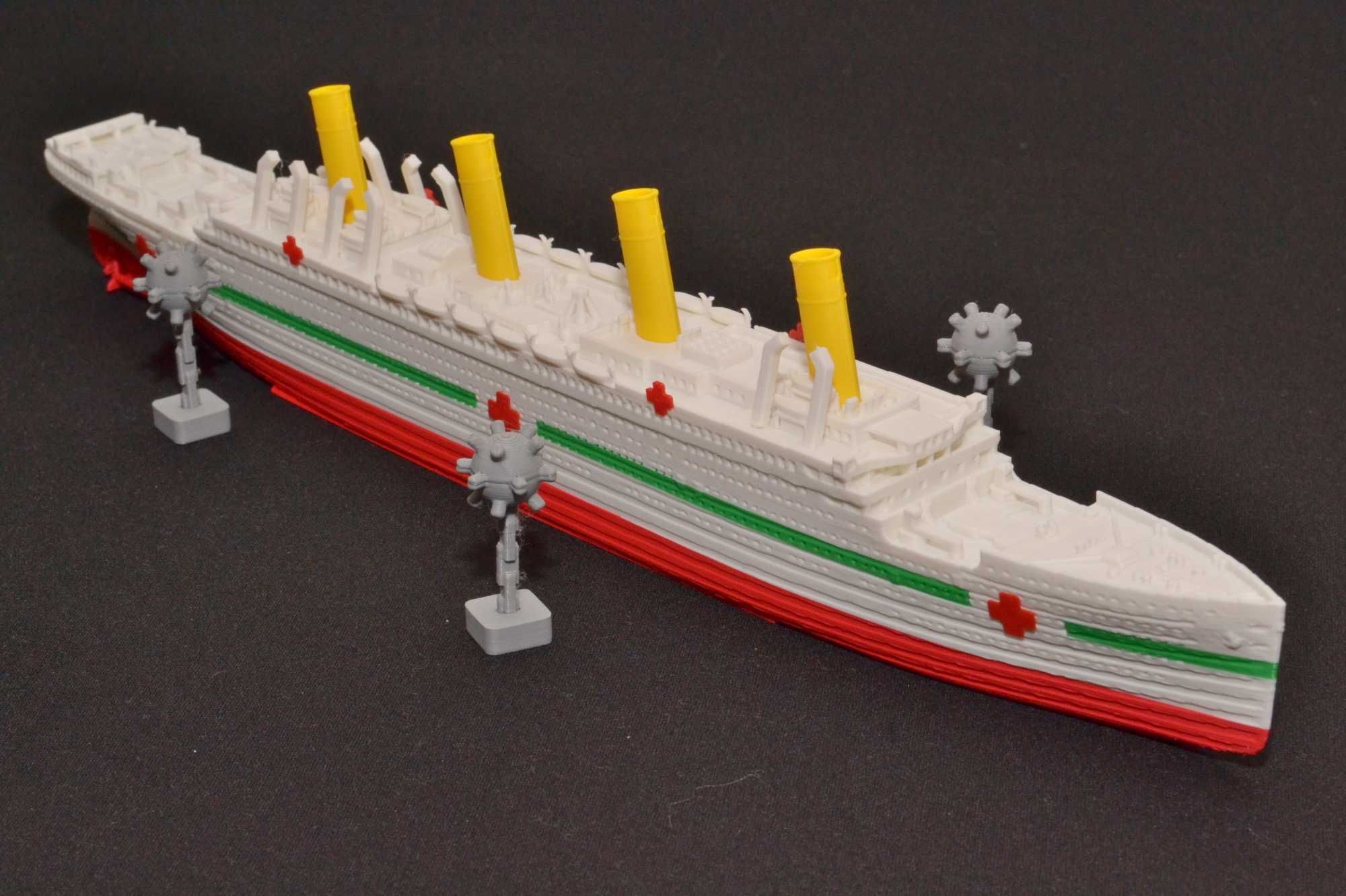 HMHS Britannic - 345mm + miny morskie - Druk 3D