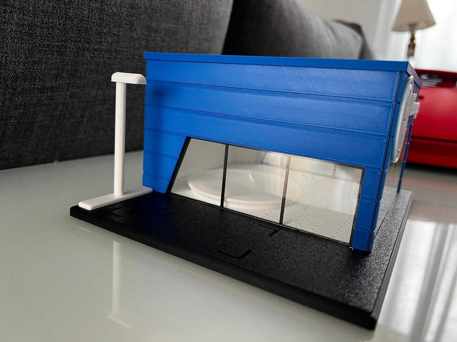 Diorama Stand de Automóveis Volkswagen na escala 1:64
