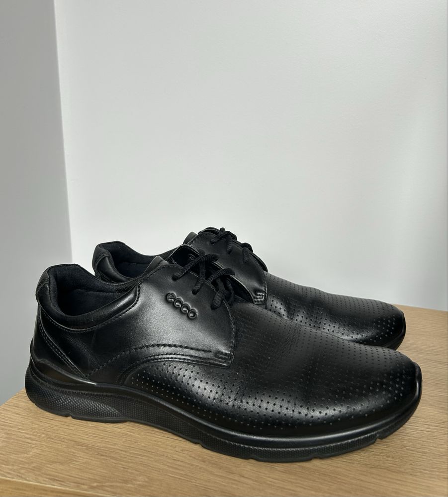 Półbuty Ecco Irving skórzane męskie buty czarne rozmiar 43