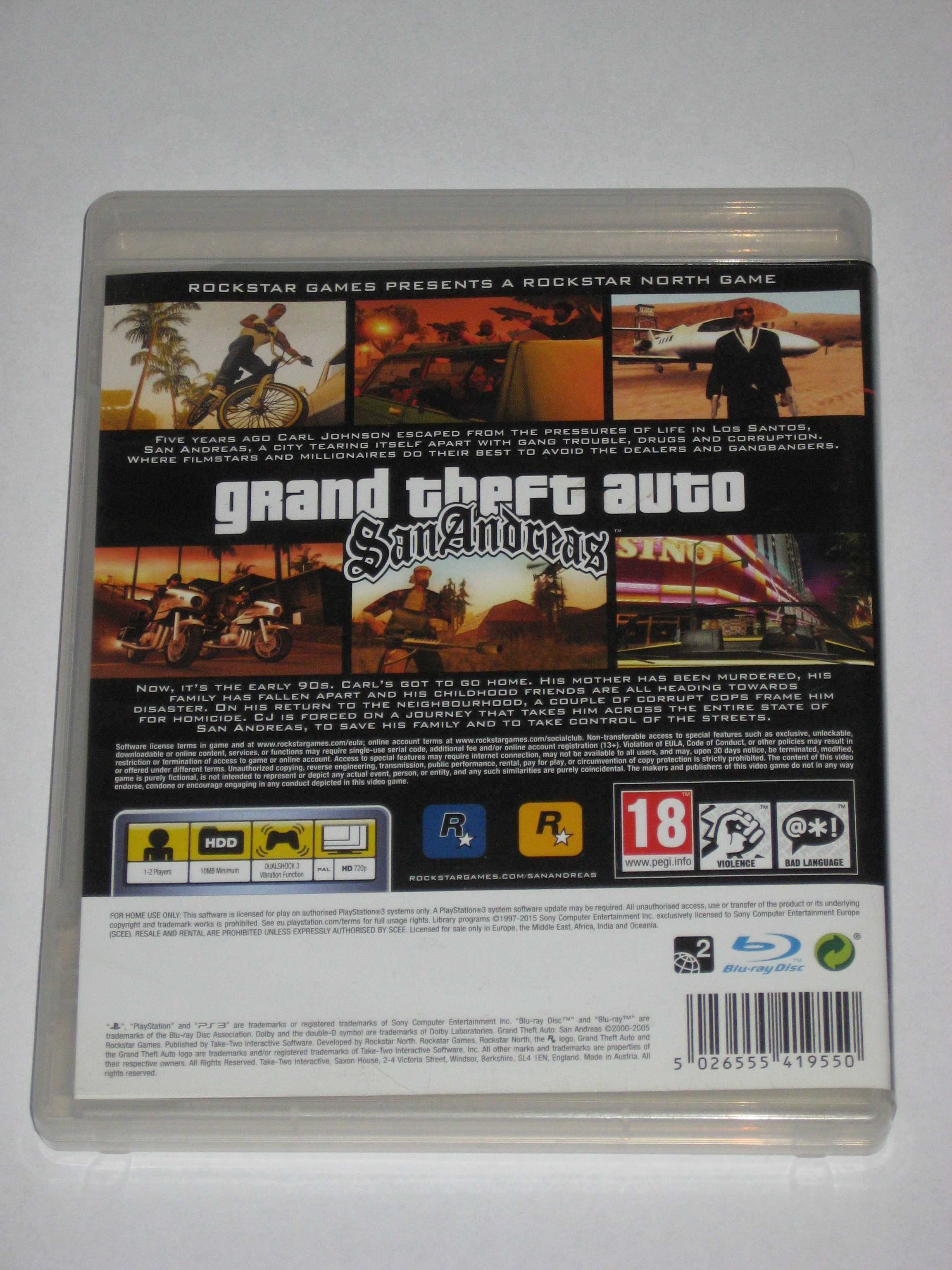 Grand Theft Auto San Andreas PS3 GTA San Andreas! BDB PS3