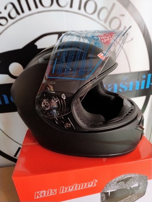 Kask motocyklowy zamknięty dziecięcy BLEXX czarny mat S Homologacja