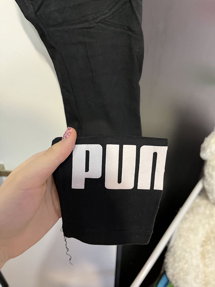 legginsy sportowe puma czarne obcisłe xs siłownia