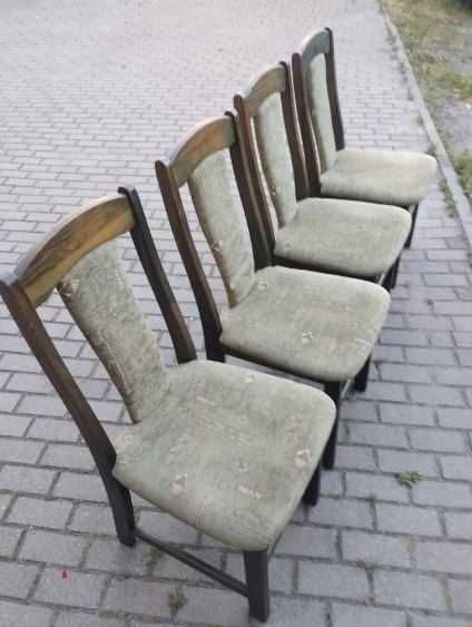 Solidny stół plus 6 krzeseł. Meble używane z Niemiec