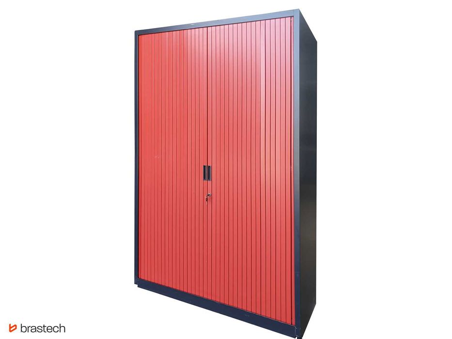 Używane szafy roletowe metalowe regały z półkami 195x120x47 cm