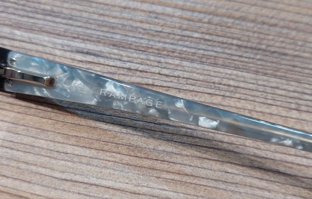 Женские узкие черные оправы с мраморными заушниками R102 от Rampage!