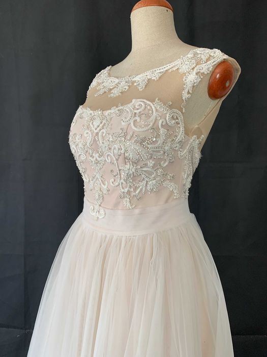 Nowa Suknia Ślubna Princessa Księżniczka 38 M Przydymiony Róż outlet