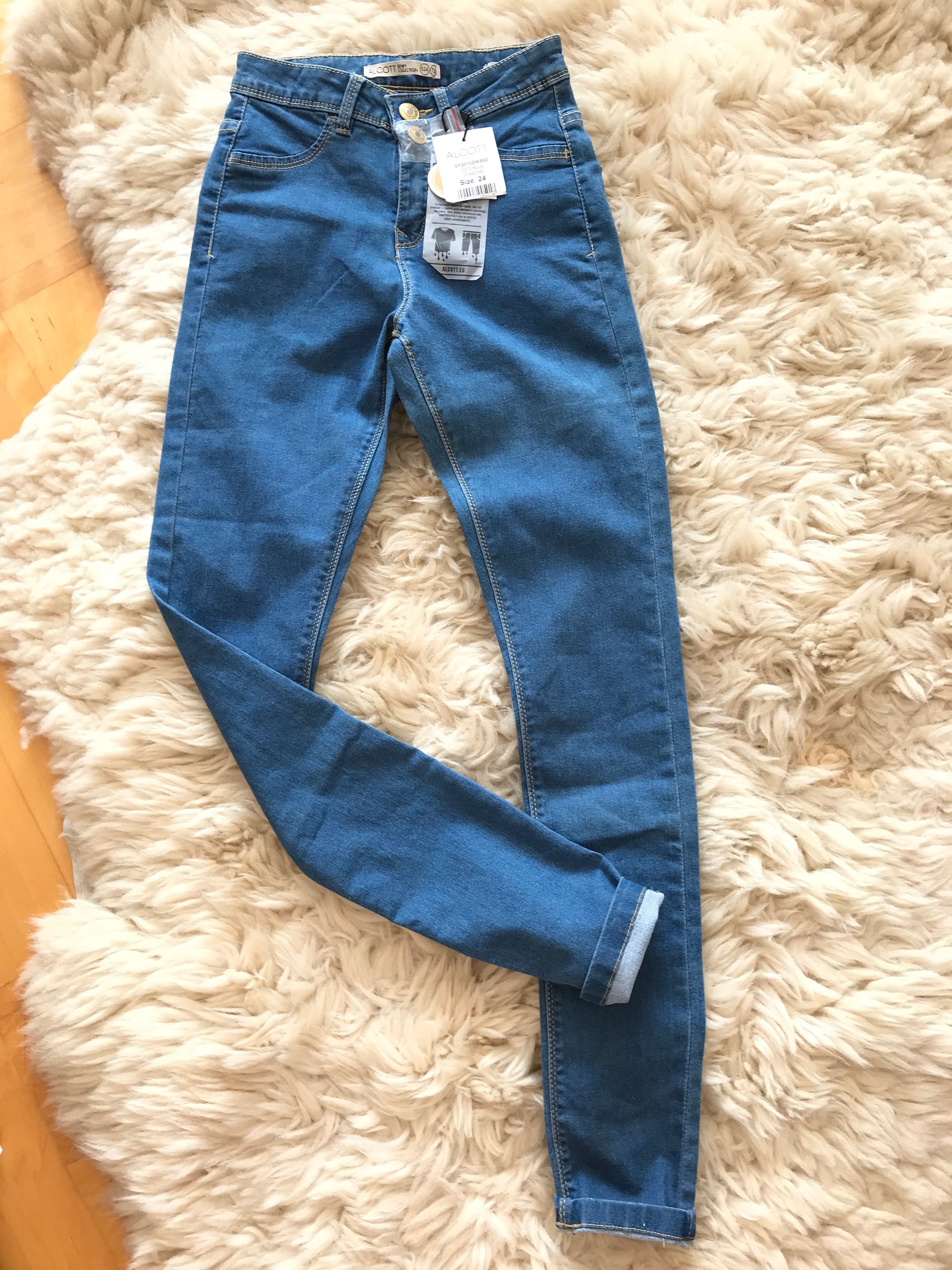Nowe z metka gumowane spodnie leginsy jegginsy S/XS