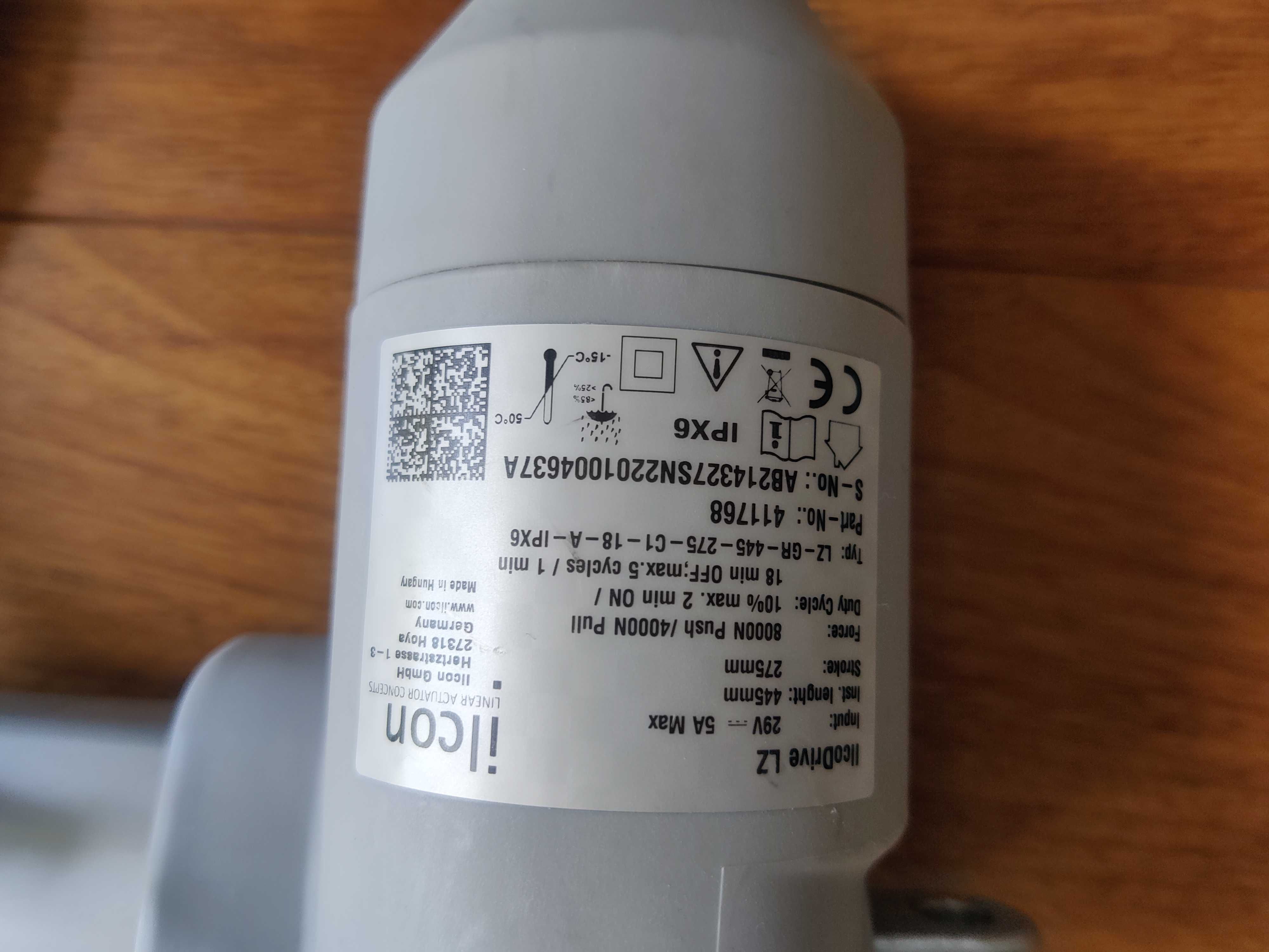 Actuador linear ILCON | BID=435mm| Stroke = 265mm