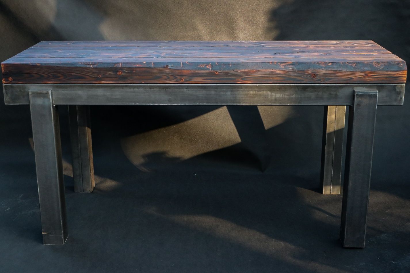 Stół metalowo-drewniany bardzo solidny Loft, Rustyklany, Industrial