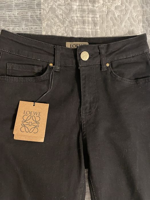 Jeansy czarne spidnie rurki skinny M Loewe