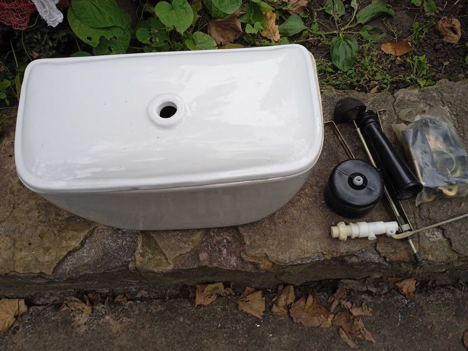 змивний бачок компакт, новий, комплект, ванна чавунна,  колір - зелена