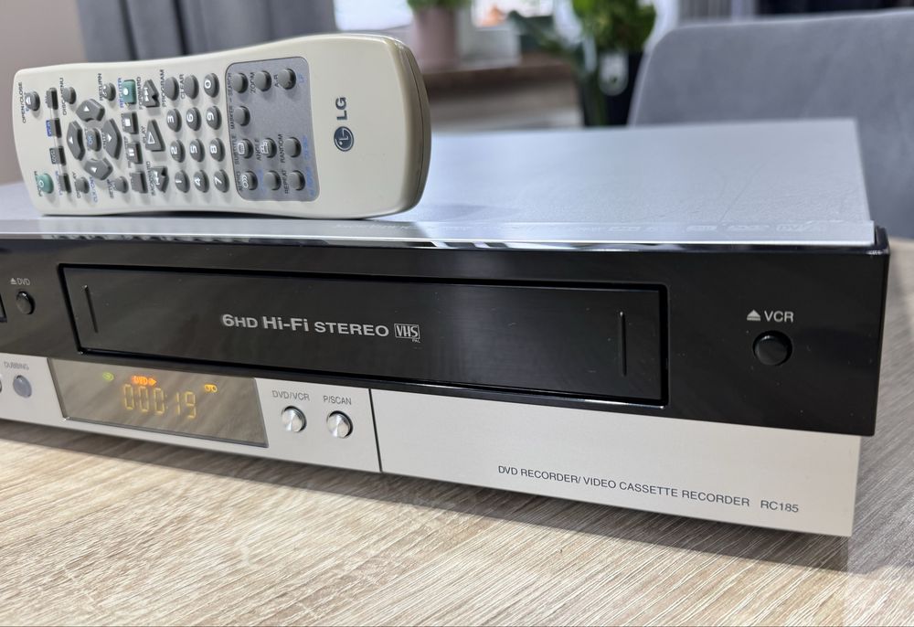 LG RC185 #Nagrywarka DVD VHS #6HD #Hi-Fi Stereo #DV-in #DivX #Pilot