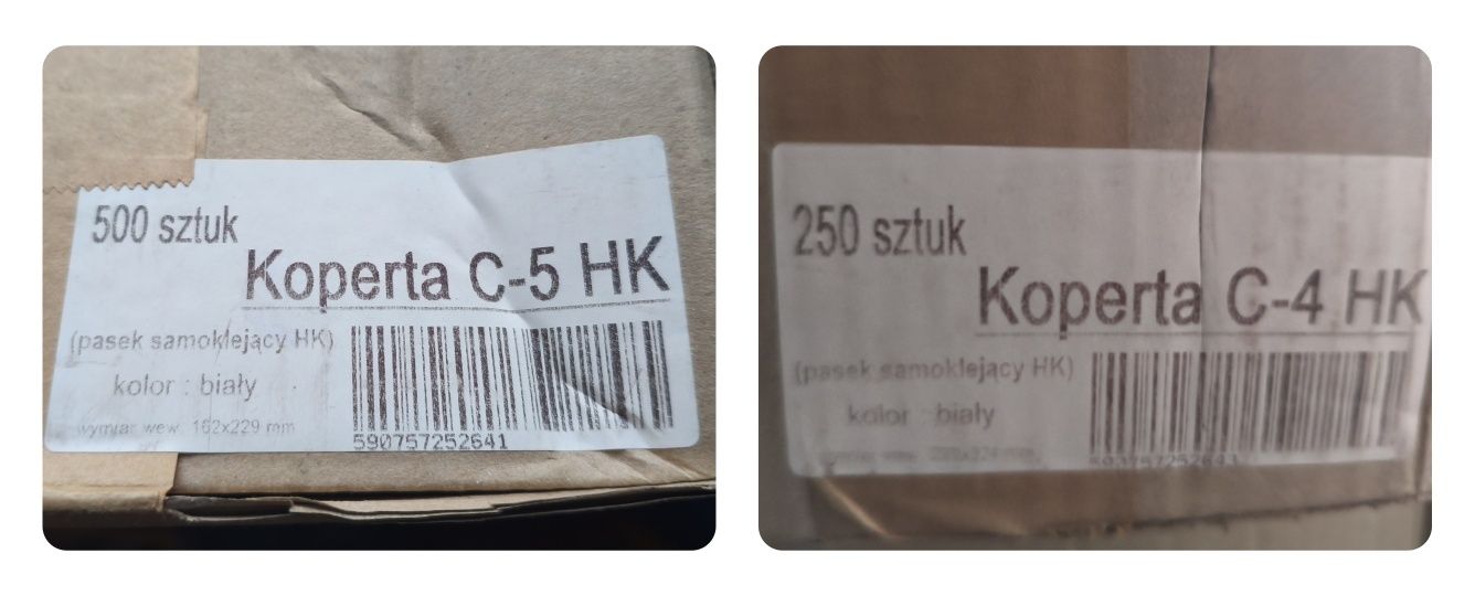 C4 Koperty białe C4 HK 229 x 324 mm - 250 szt.
