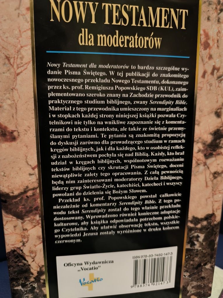 Pismo Święte Nowy Testament dla moderatorów OKAZJA
