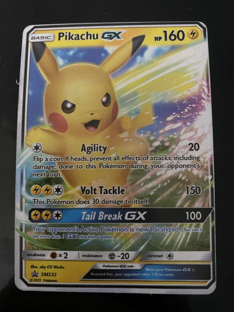 Karta pokemon - Pikachu GX